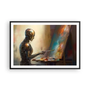 Plakat i sort ramme - Fremtidens kunst - 91x61 cm