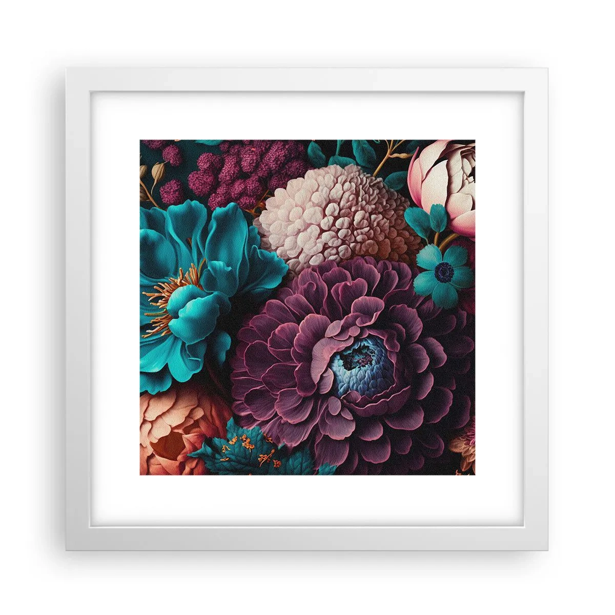 Plakat i hvid ramme - Natur i overflod - 30x30 cm