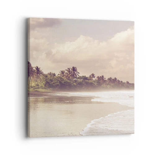 Lærredstryk - Billede på lærred - Kærtegner bølgerne - 40x40 cm