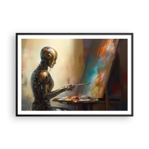Plakat i sort ramme - Fremtidens kunst - 100x70 cm