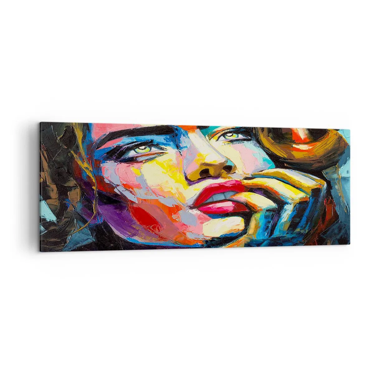Lærredstryk - Billede på lærred - Drømme som fugle svæver gennem himlen - 140x50 cm