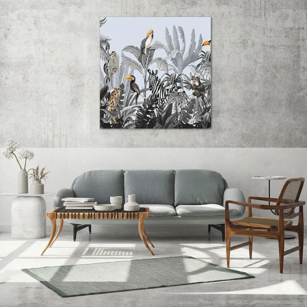 Billede på glas - En afrikansk fabel - 50x50 cm