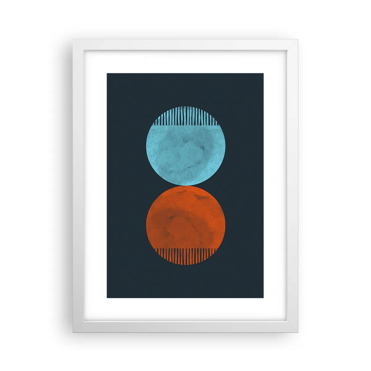 Plakat i hvid ramme - Kun geometri? - 30x40 cm