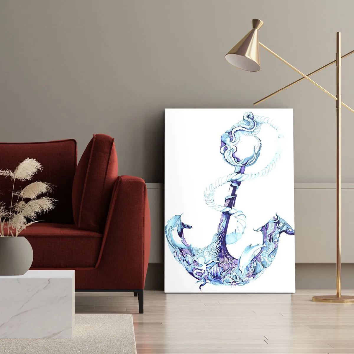 Lærredstryk - Billede på lærred - Forvalter af havets hemmeligheder - 50x70 cm