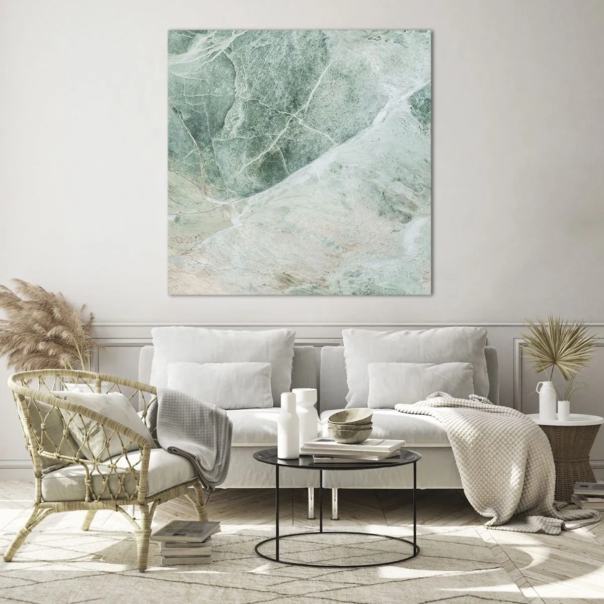 Billede på glas - Den ædle kølighed af sten - 50x50 cm