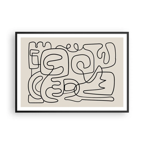 Plakat i sort ramme - På sporet - 100x70 cm