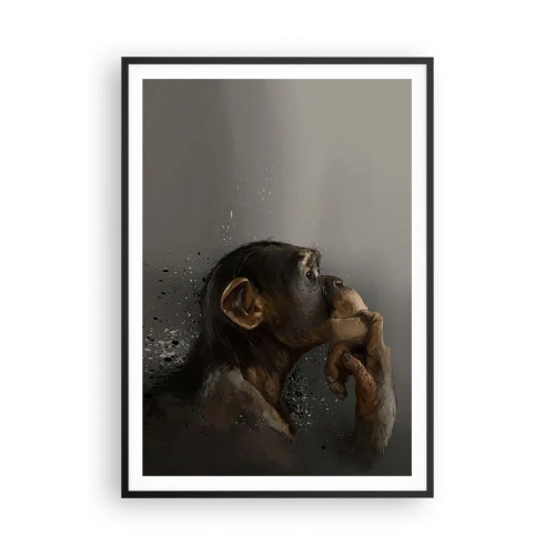 Plakat i sort ramme - Helt sikkert en tænker - 70x100 cm