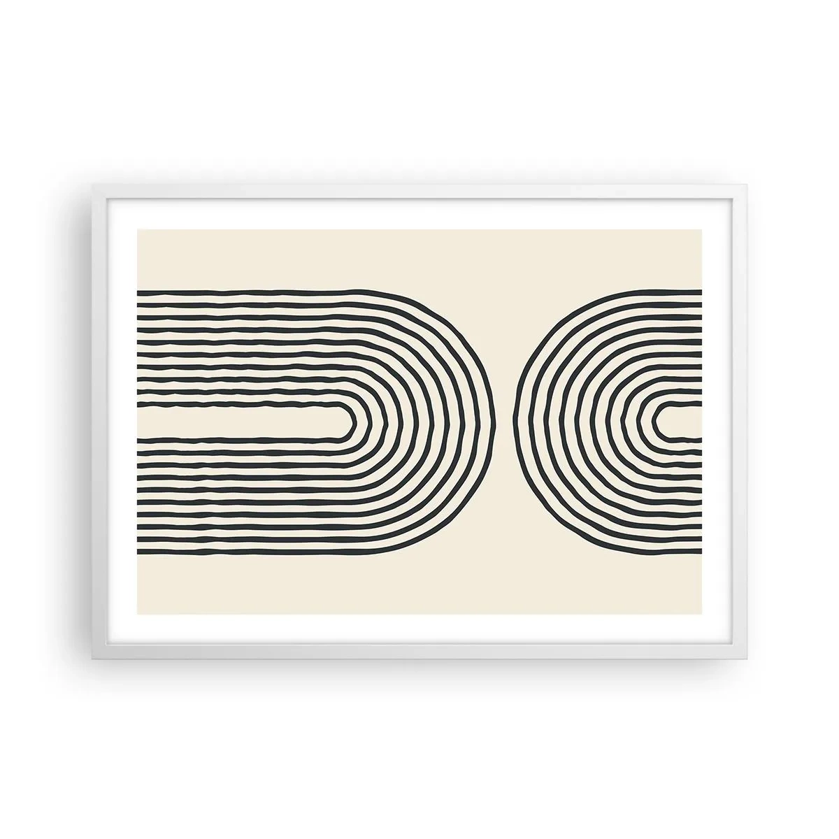 Plakat i hvid ramme - Kommer snart... - 70x50 cm