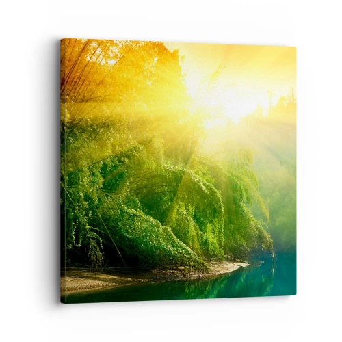 Lærredstryk - Billede på lærred - Drukner i sol og skygge - 30x30 cm