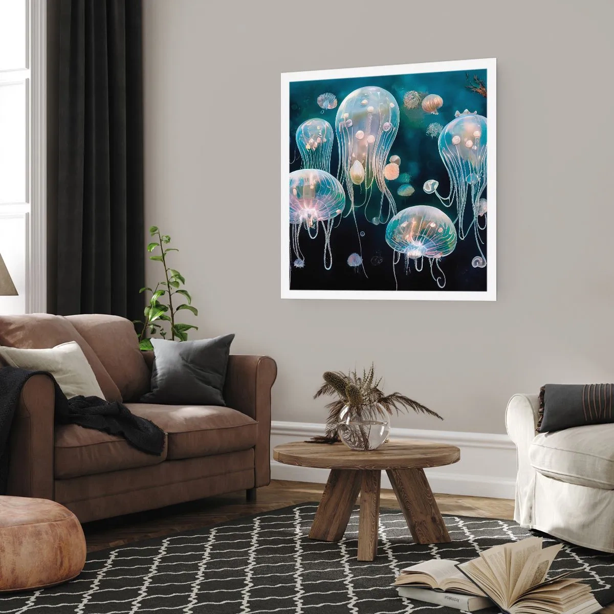 Plakat - Undervandsbold - 60x60 cm