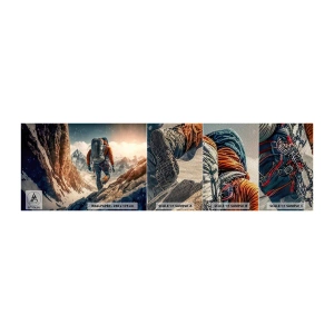 Prøve Fototapet Premium Sand - Ensom kriger - Alperne, Klatring, Bjerge - 100x30 cm