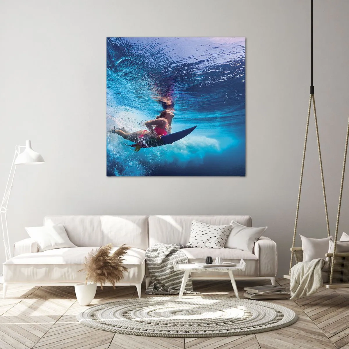 Lærredstryk - Billede på lærred - Dybden af glæde - 70x70 cm