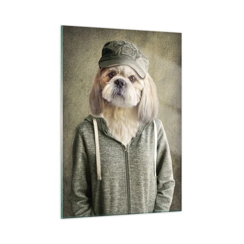 Billede på glas - Jeg foretrækker afslappethed - 50x70 cm