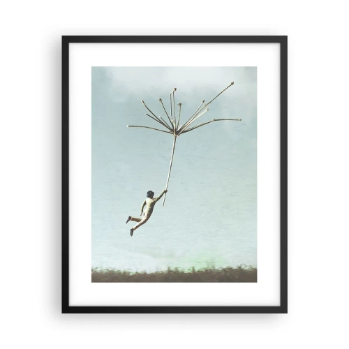 Plakat i sort ramme - Drager, blæsere, vind - 40x50 cm