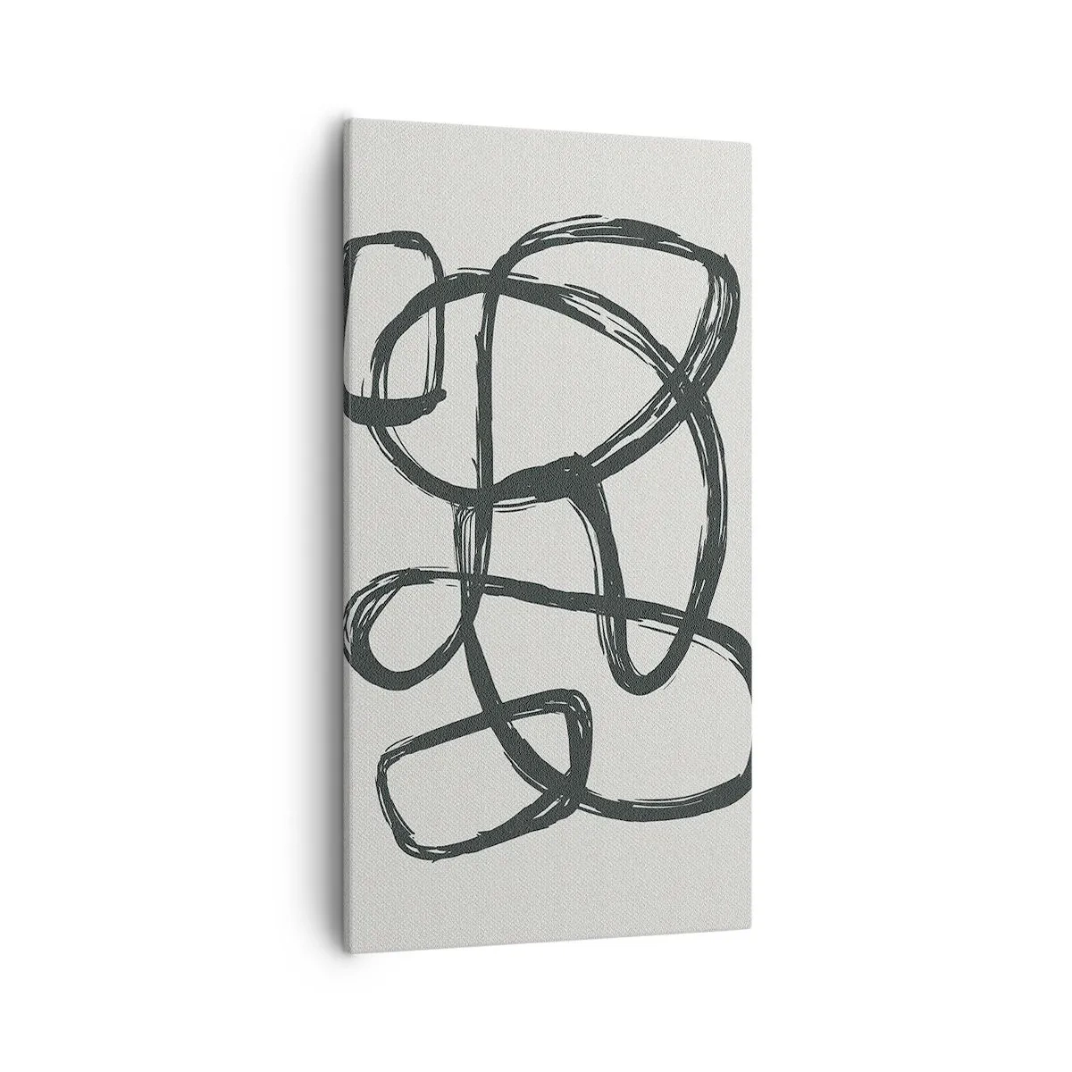 Lærredstryk - Billede på lærred - Loopet abstraktion - 55x100 cm