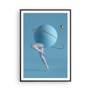 Plakat i sort ramme - Og planeterne går amok - 70x100 cm