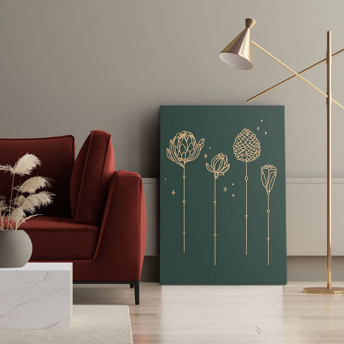 Lærredstryk - Billede på lærred - Familien ZIÓŁkowski - 55x100 cm