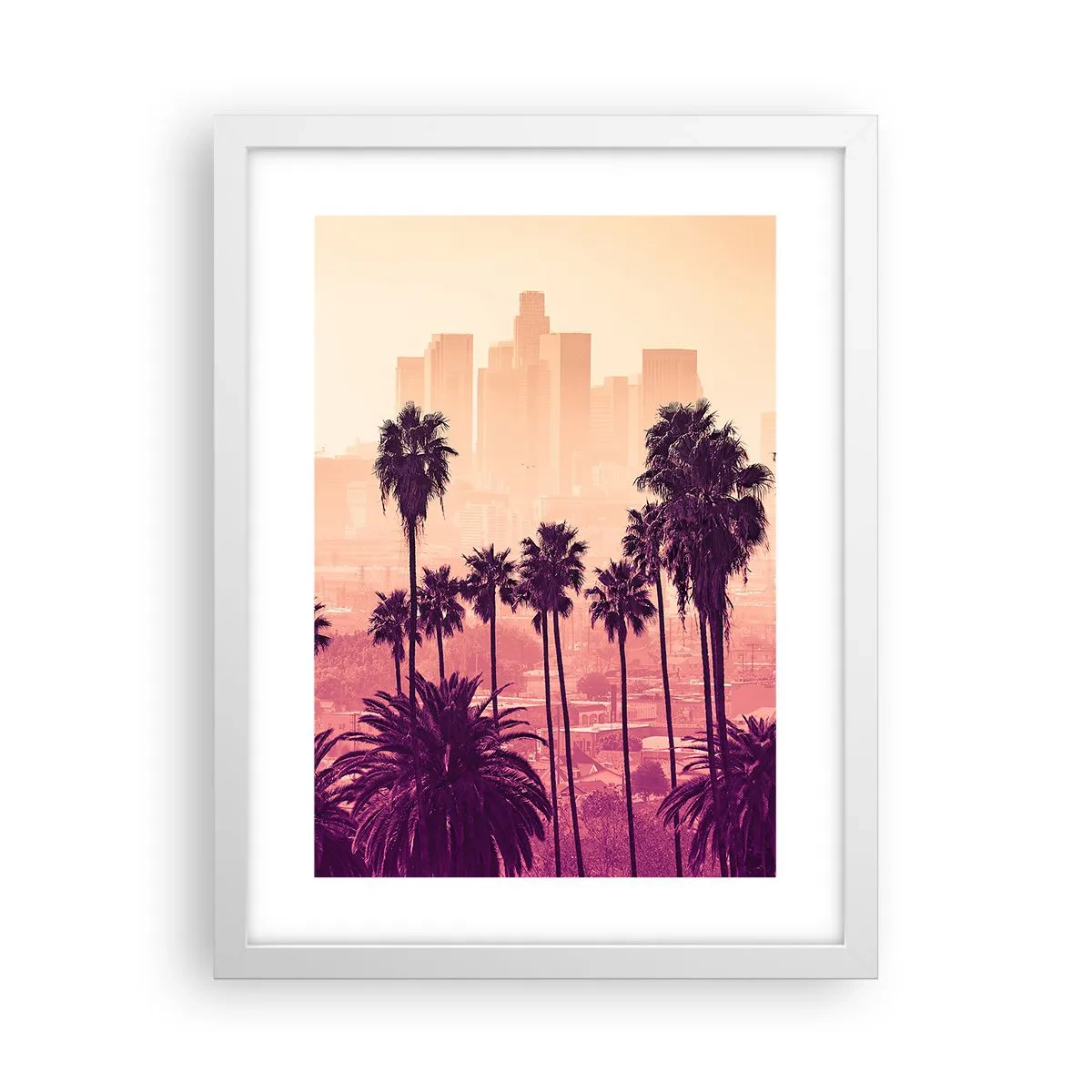Plakat i hvid ramme - Landskab i Californien - 30x40 cm
