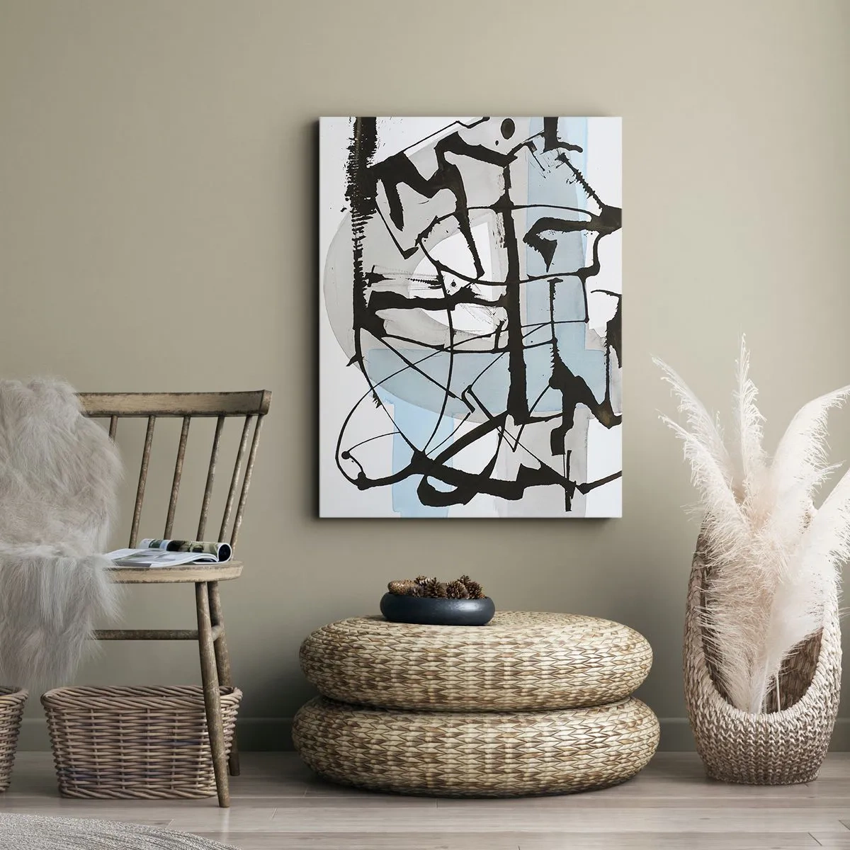 Lærredstryk - Billede på lærred - Ikke desto mindre blå - 80x120 cm