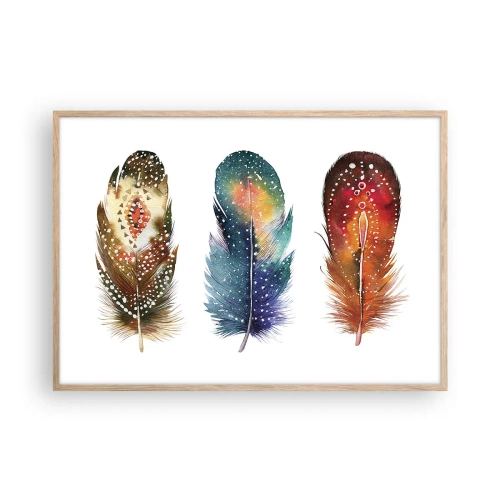 Plakat i ramme af lyst egetræ - Ritualer, ordinancer, mysterier - 100x70 cm