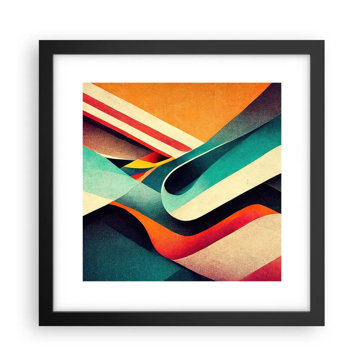 Plakat i sort ramme - Intens komposition - 30x30 cm