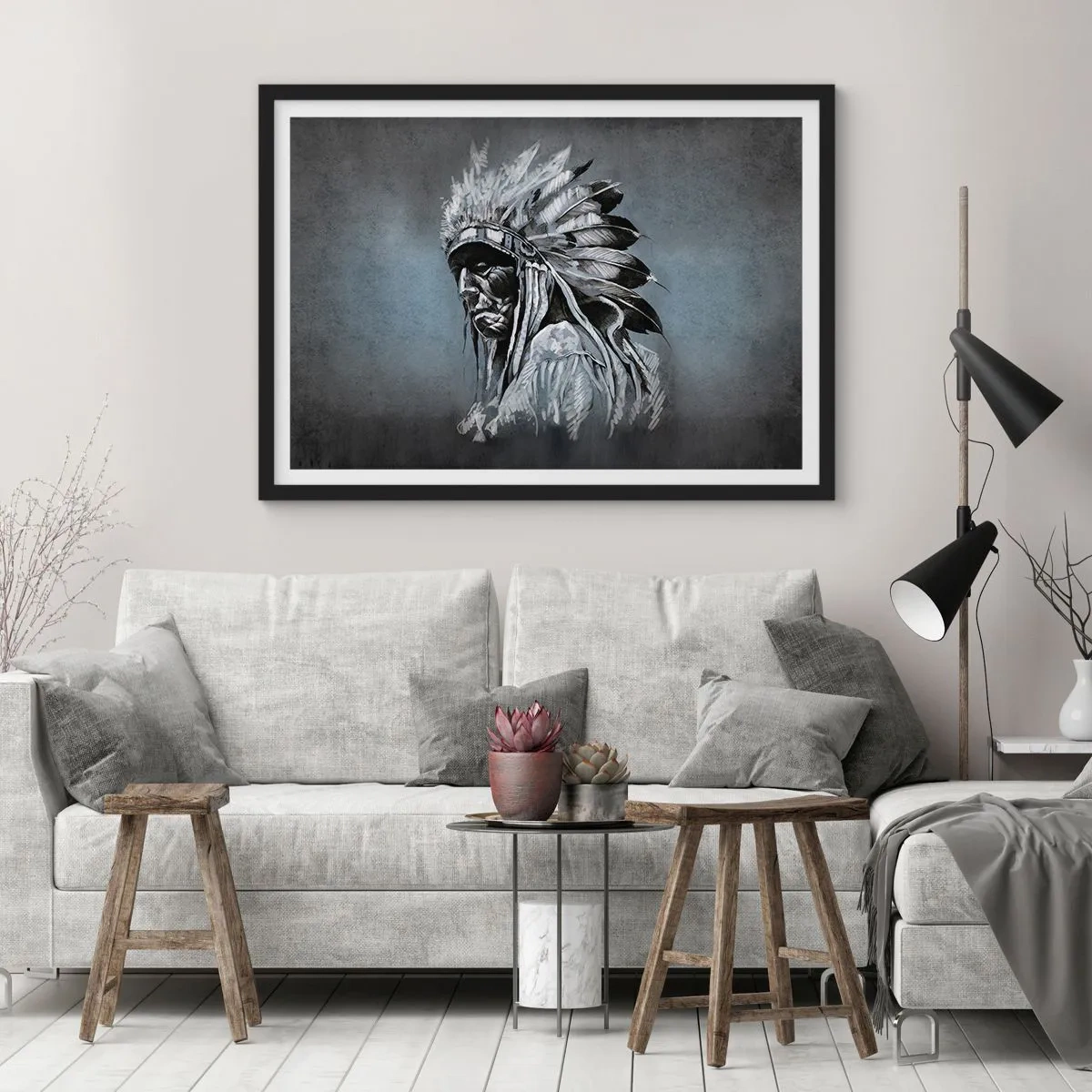 Plakat i sort ramme - Tilbage til rødderne - 50x40 cm
