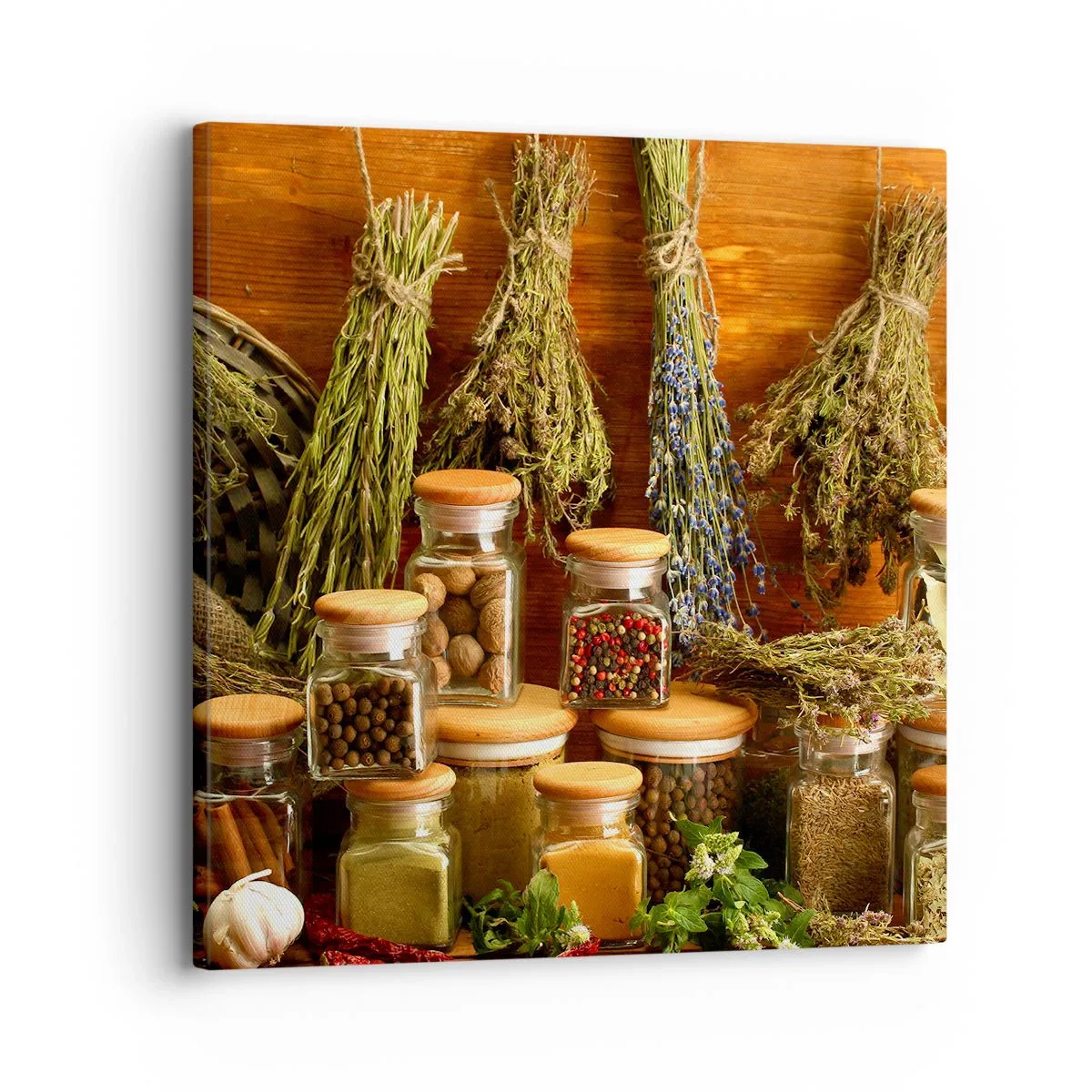 Lærredstryk - Billede på lærred - Køkkenmagi - 30x30 cm