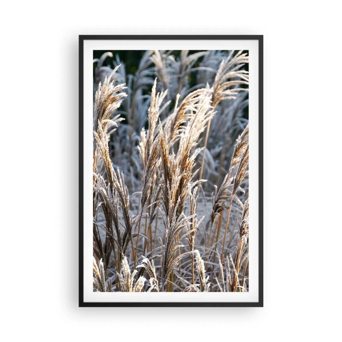 Plakat i sort ramme - Pyntet med frost - 61x91 cm