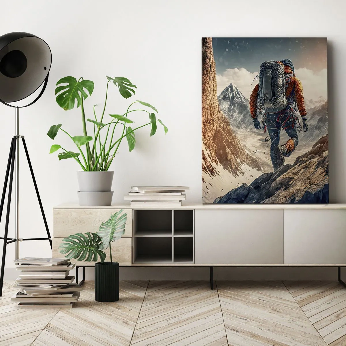 Lærredstryk - Billede på lærred - Ensom kriger - 50x70 cm