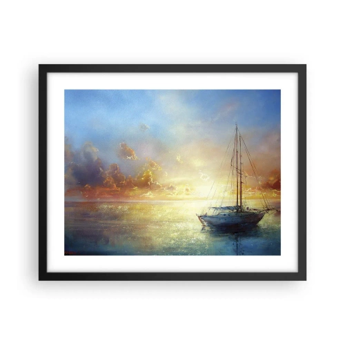 Plakat i sort ramme - I en gylden bugt - 50x40 cm