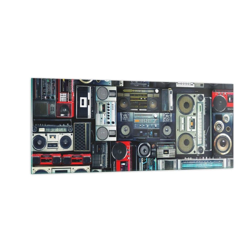 Billede på glas - Nostalgi for 1980'erne. - 100x40 cm