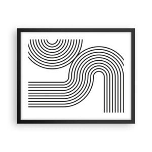 Plakat i sort ramme - På en kurve - 50x40 cm