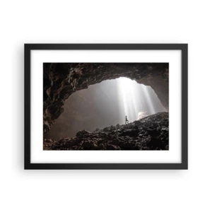 Plakat i sort ramme - Lysende grotte - 40x30 cm