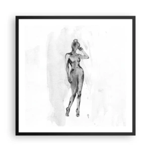 Plakat i sort ramme - En undersøgelse af idealet om kvindelighed - 60x60 cm