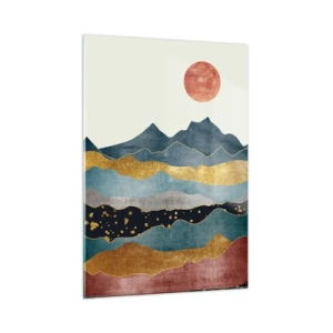 Billede på glas - Et tværsnit af verden - 50x70 cm