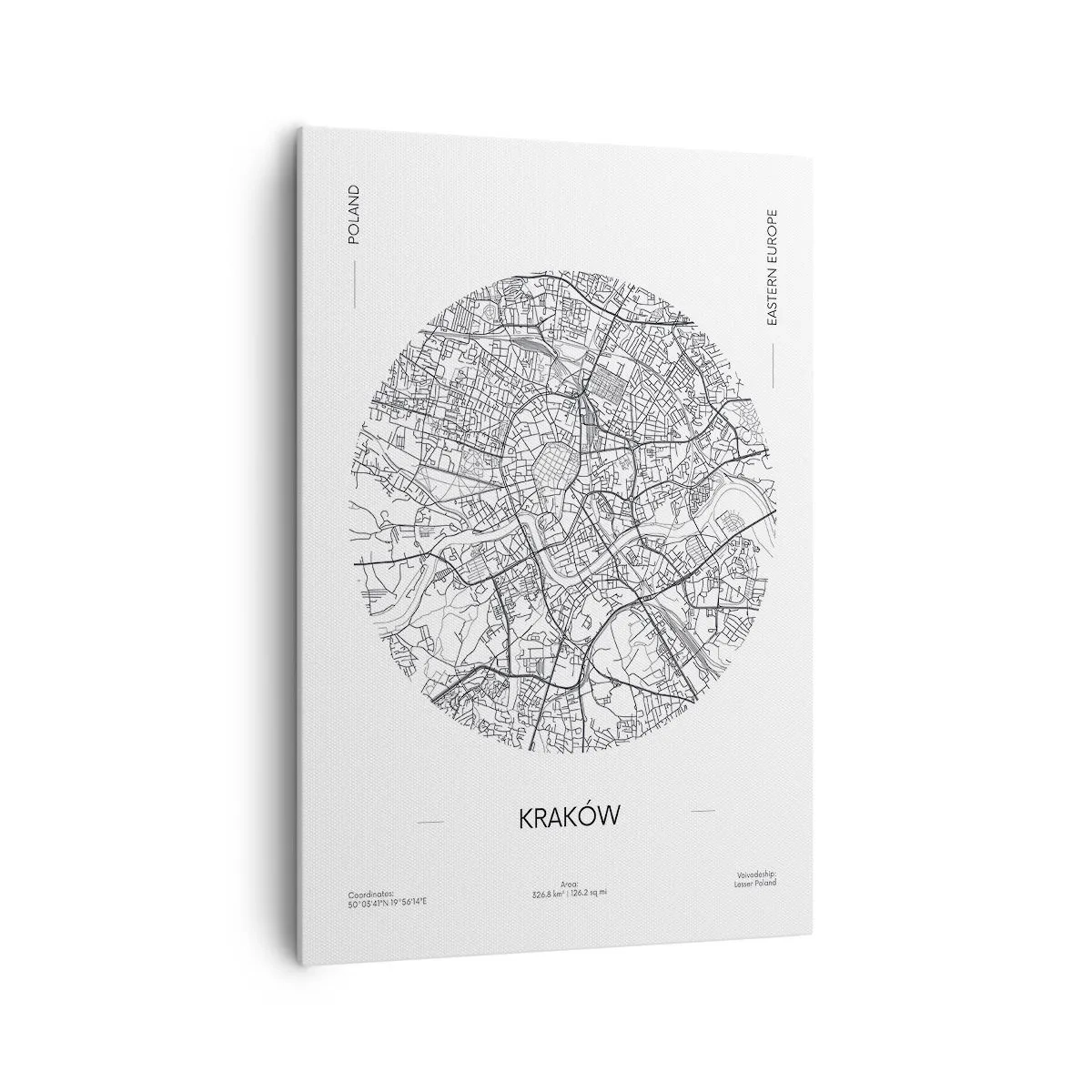 Lærredstryk - Billede på lærred - Krakows anatomi - 70x100 cm