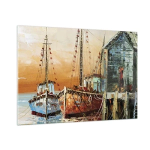 Billede på glas - Fredelig tilbagevenden - 100x70 cm