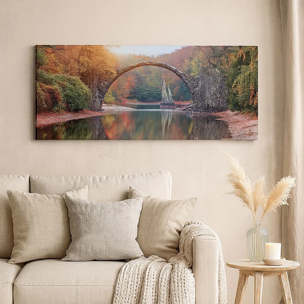 Lærredstryk - Billede på lærred - På den anden side af spejlet - 100x40 cm