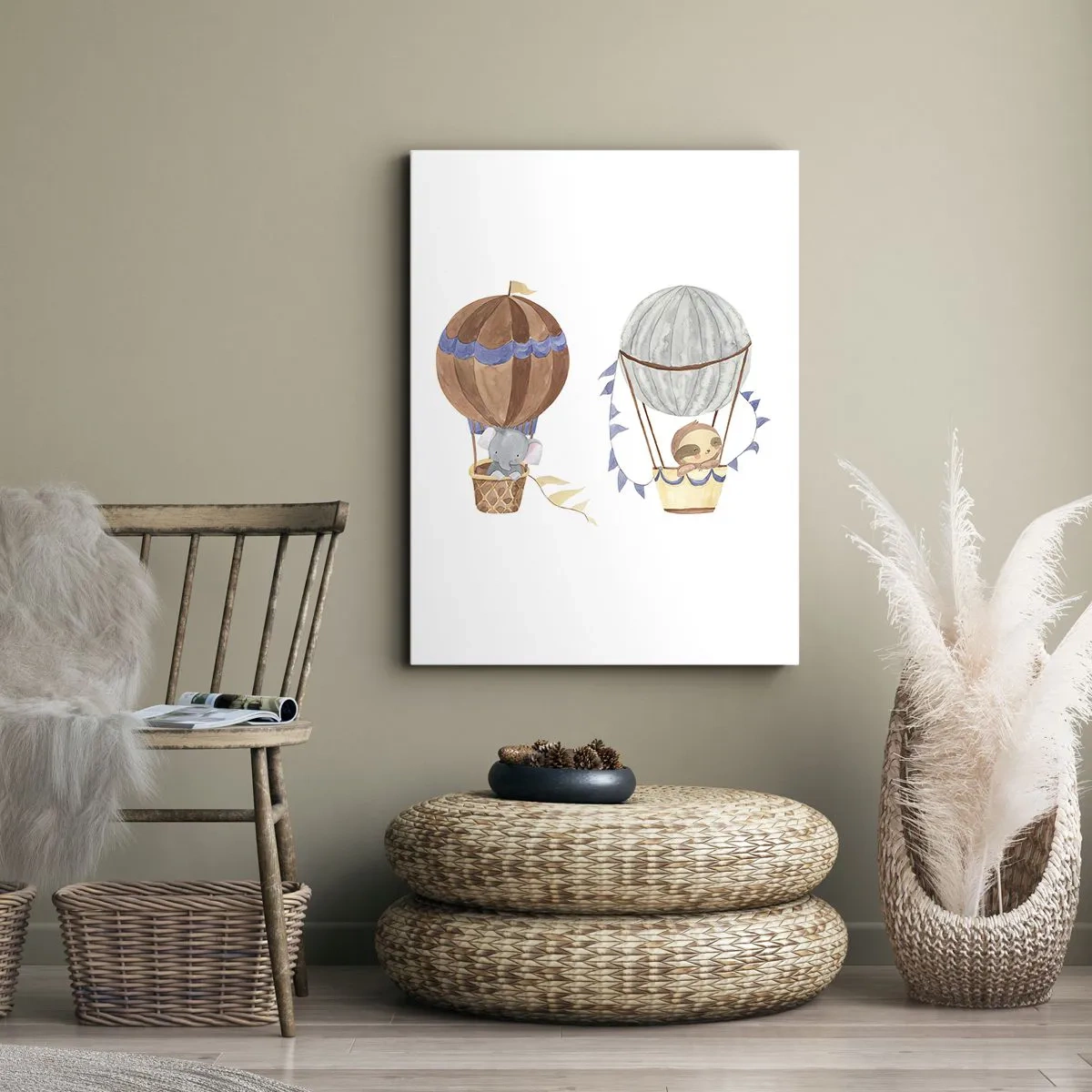 Lærredstryk - Billede på lærred - Venner på farten - 70x100 cm