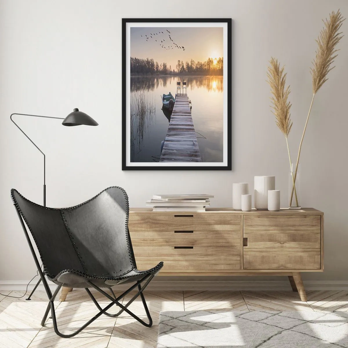 Plakat i sort ramme - Jeg kommer tilbage om et stykke tid - 40x50 cm