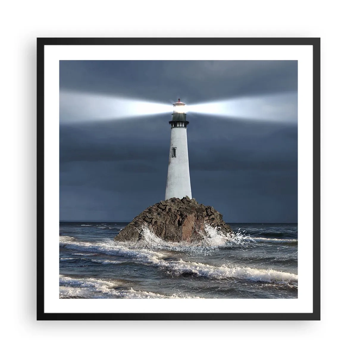 Plakat i sort ramme - Her...her...her! - 60x60 cm