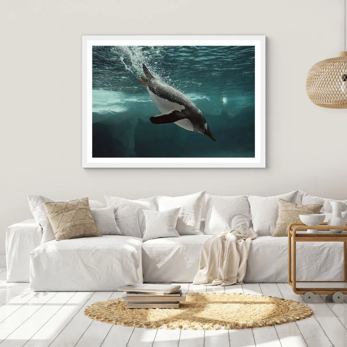 Plakat i hvid ramme - Velkommen til min verden - 100x70 cm