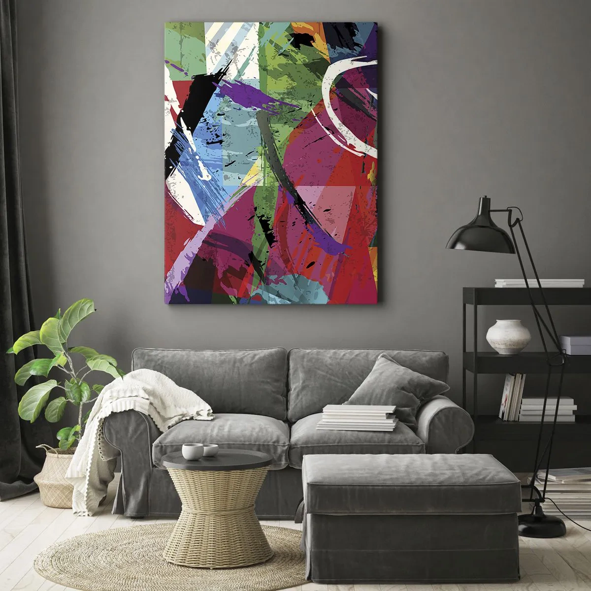 Lærredstryk - Billede på lærred - Hurtig, livlig og hoppende - 50x70 cm