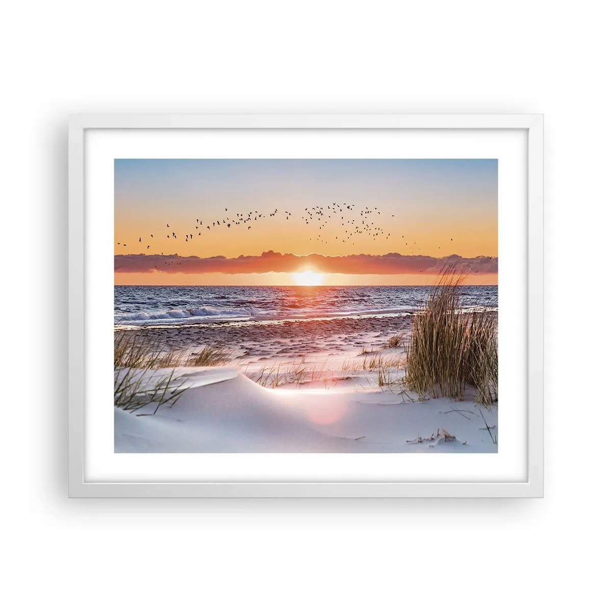 Plakat i hvid ramme - Vandret landskab - 50x40 cm