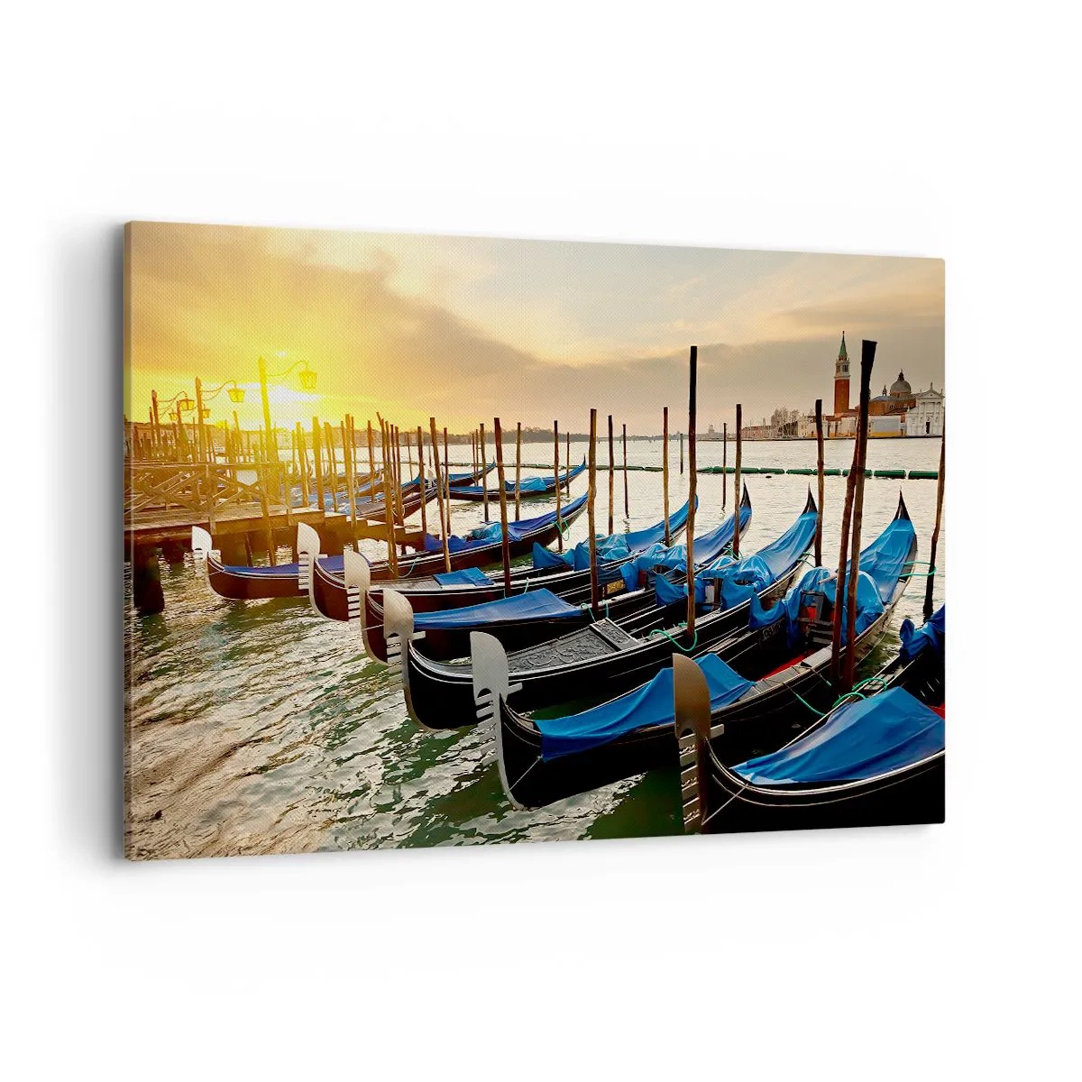 Lærredstryk - Billede på lærred - Før travlheden kommer - 120x80 cm