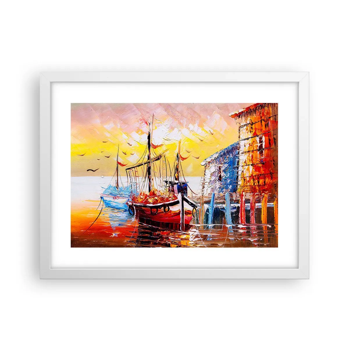 Plakat i hvid ramme - Glædelig tilbagevenden - 40x30 cm