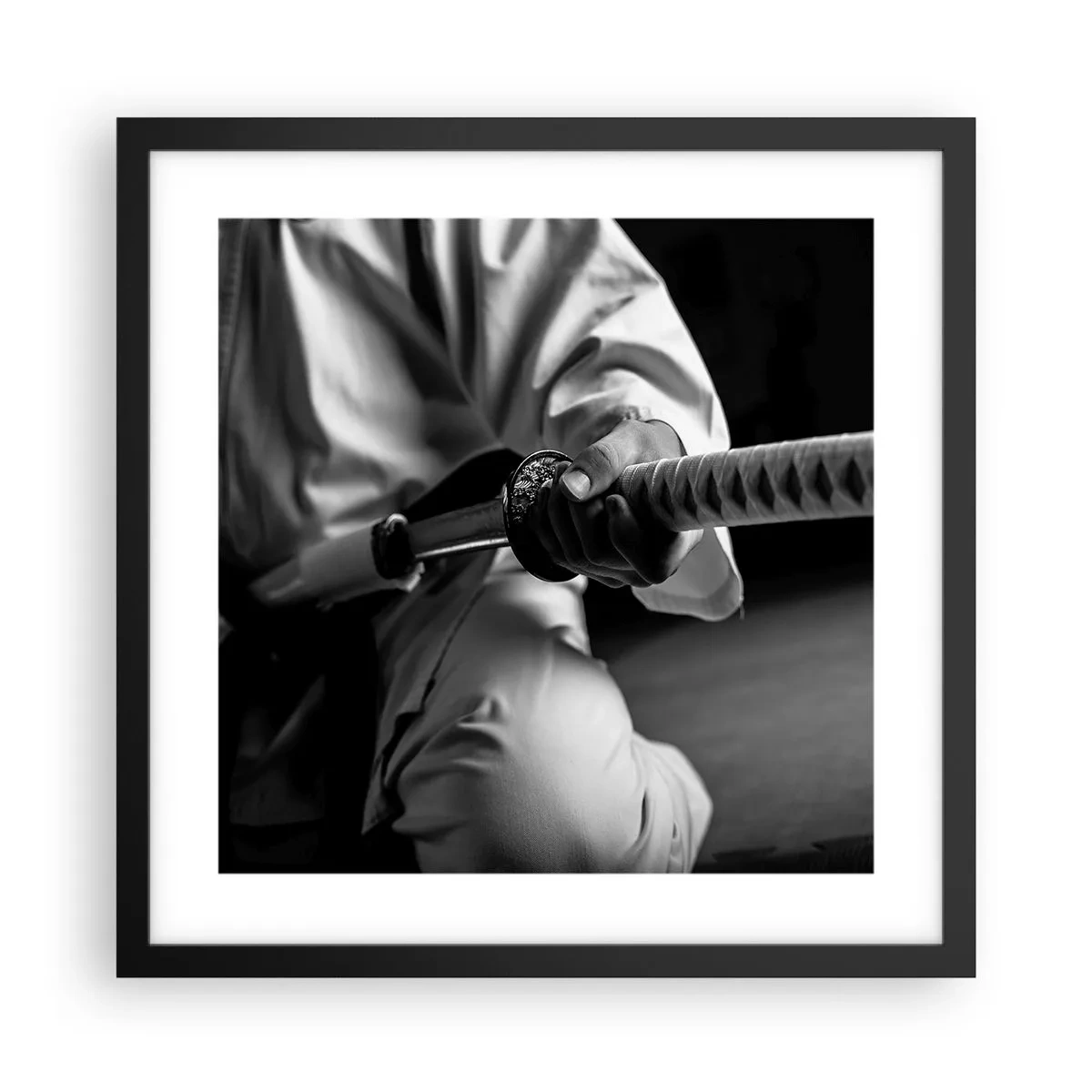 Plakat i sort ramme - En krigers sjæl - 40x40 cm