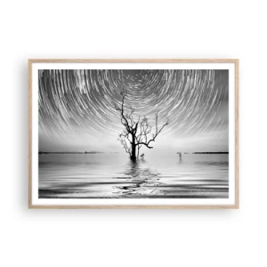 Plakat i ramme af lyst egetræ - En natursymfoni - 100x70 cm