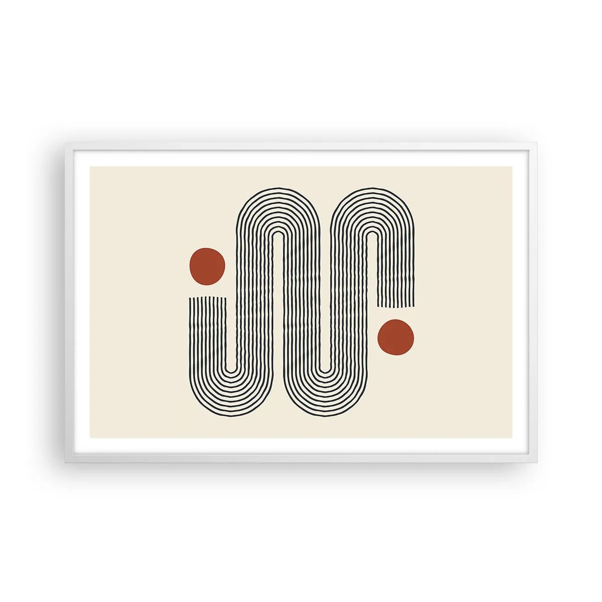 Plakat i hvid ramme - Fra start til slut - 91x61 cm