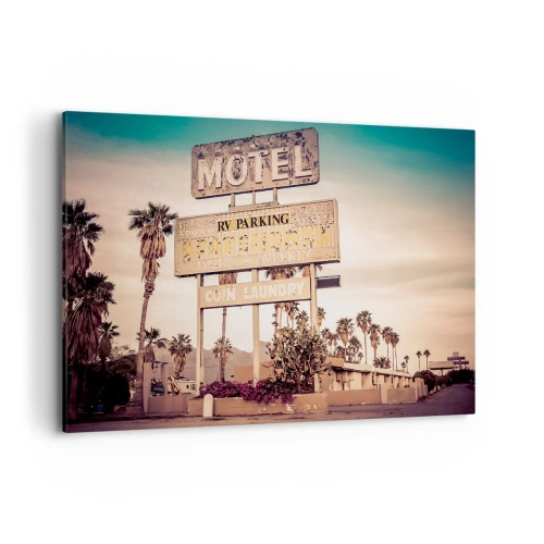 Lærredstryk - Billede på lærred - Her er tiden standset - 100x70 cm